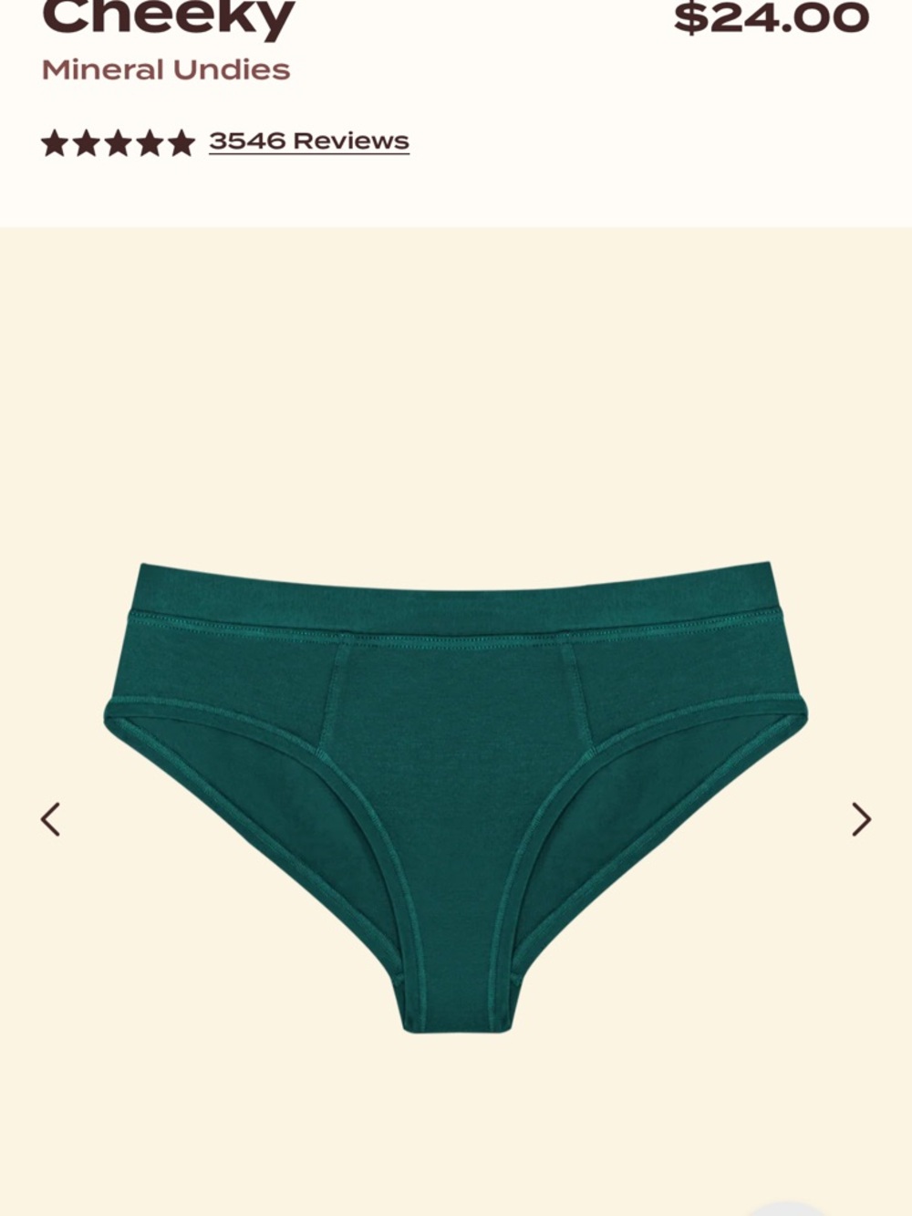 Cheeky Mineral Undies - Teal Hu-Ha